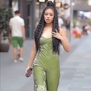Puma x fenty  green jumpsuit.